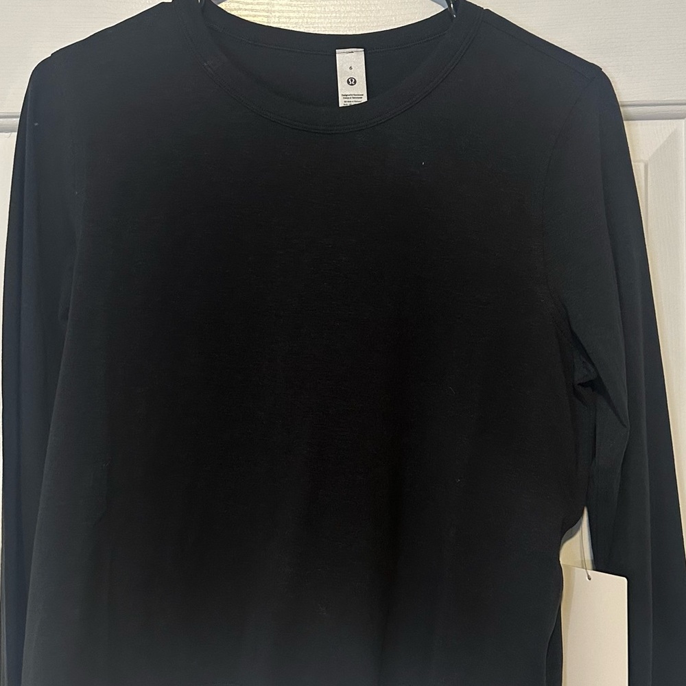 Lululemon cotton fitted black long sleeve